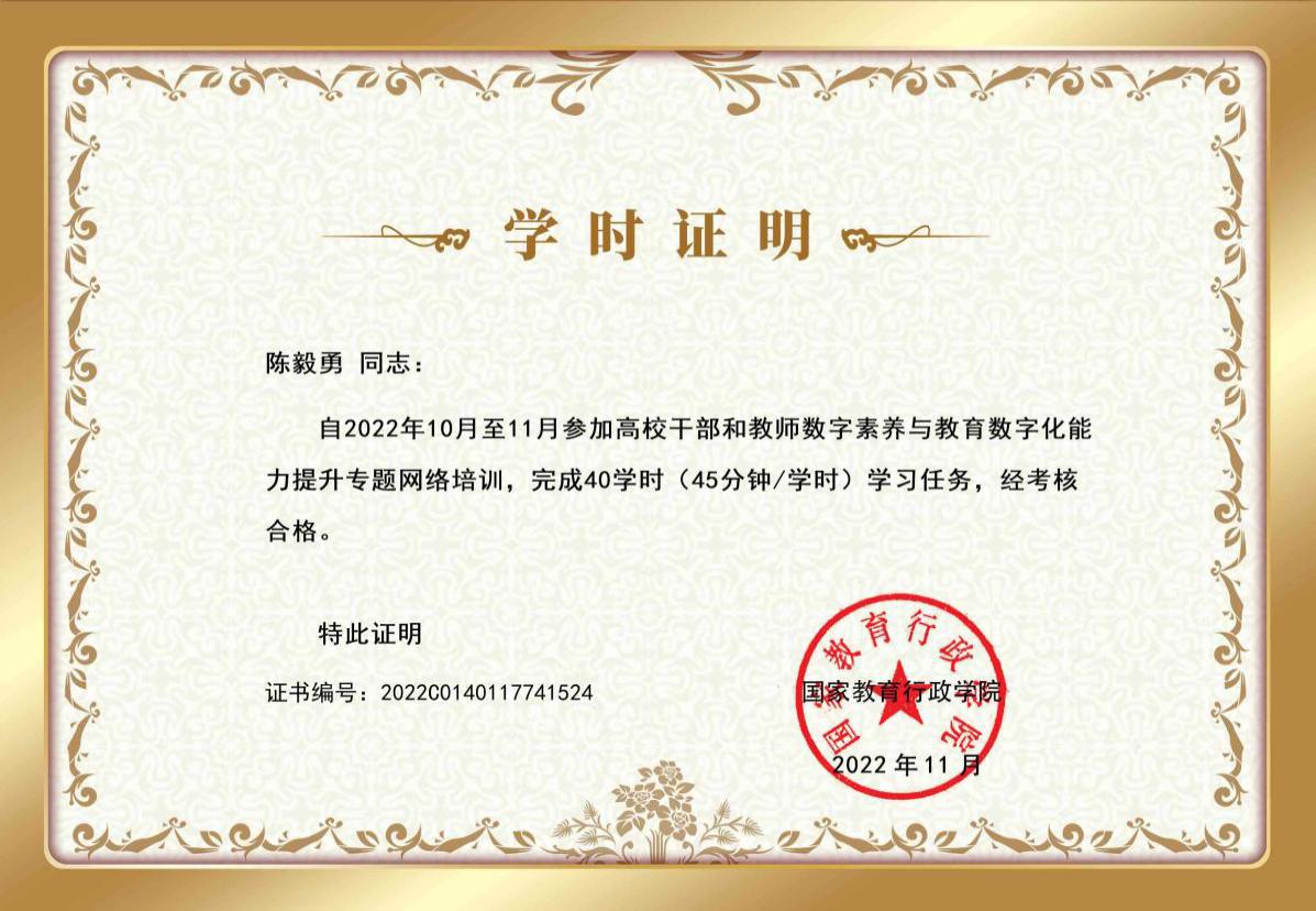陈毅勇-2022年教师素养与教育数字化能力