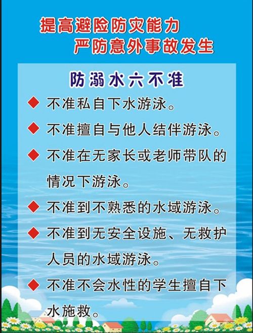 防溺水教育六不准原则图片